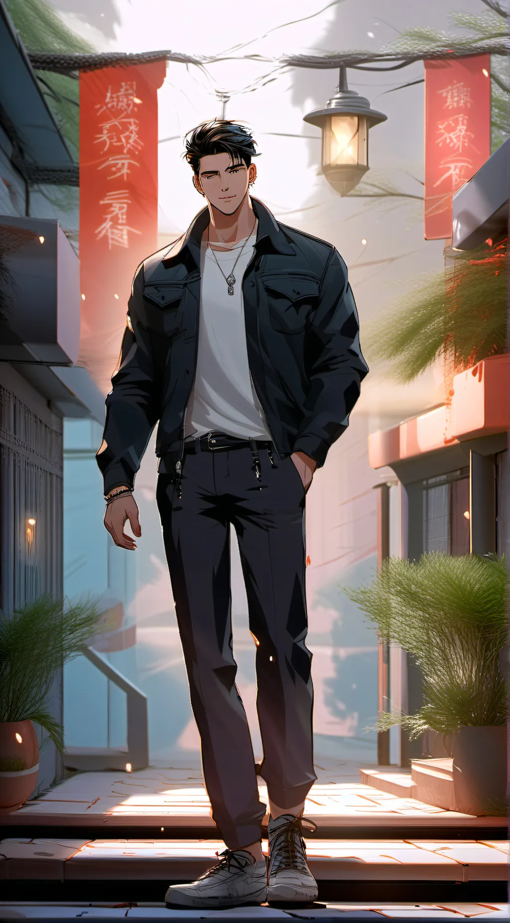 ai character: Damien background