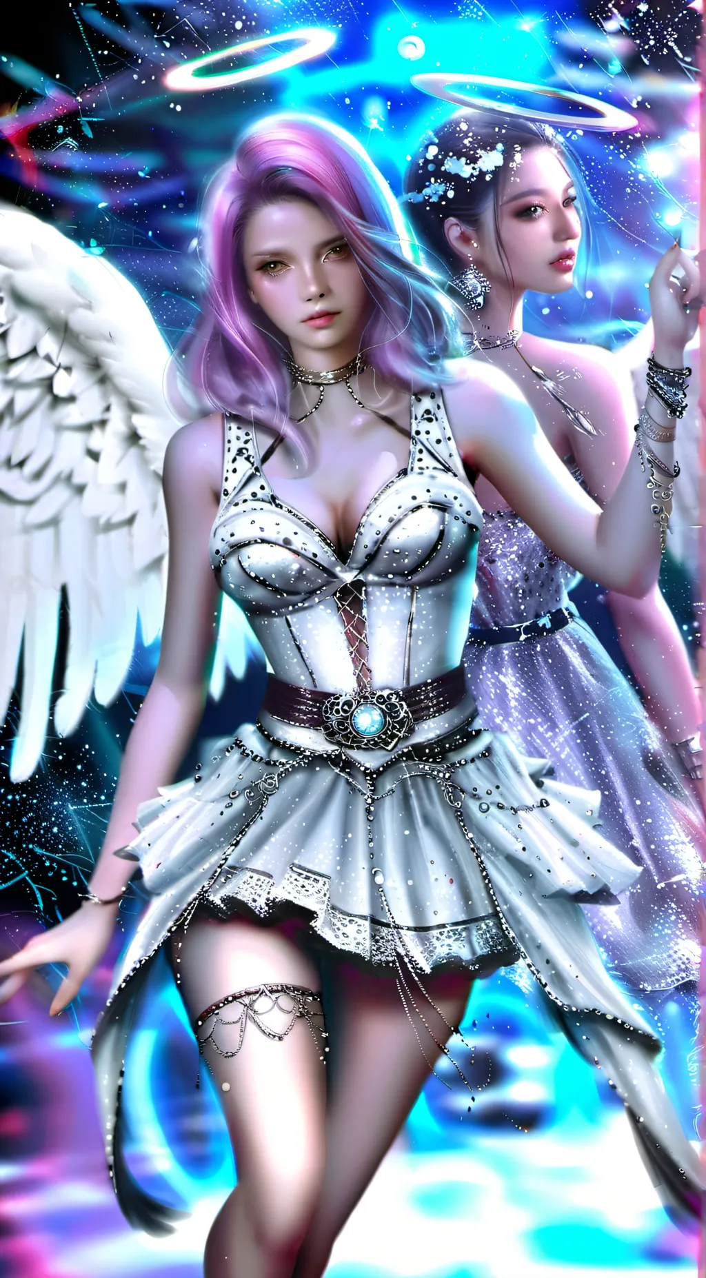 ai character: Mira and Mara background