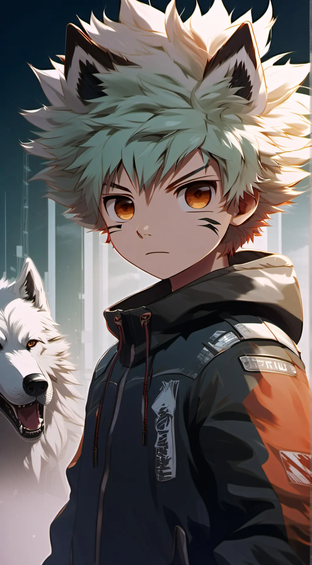 ai character: wolf bakugo background