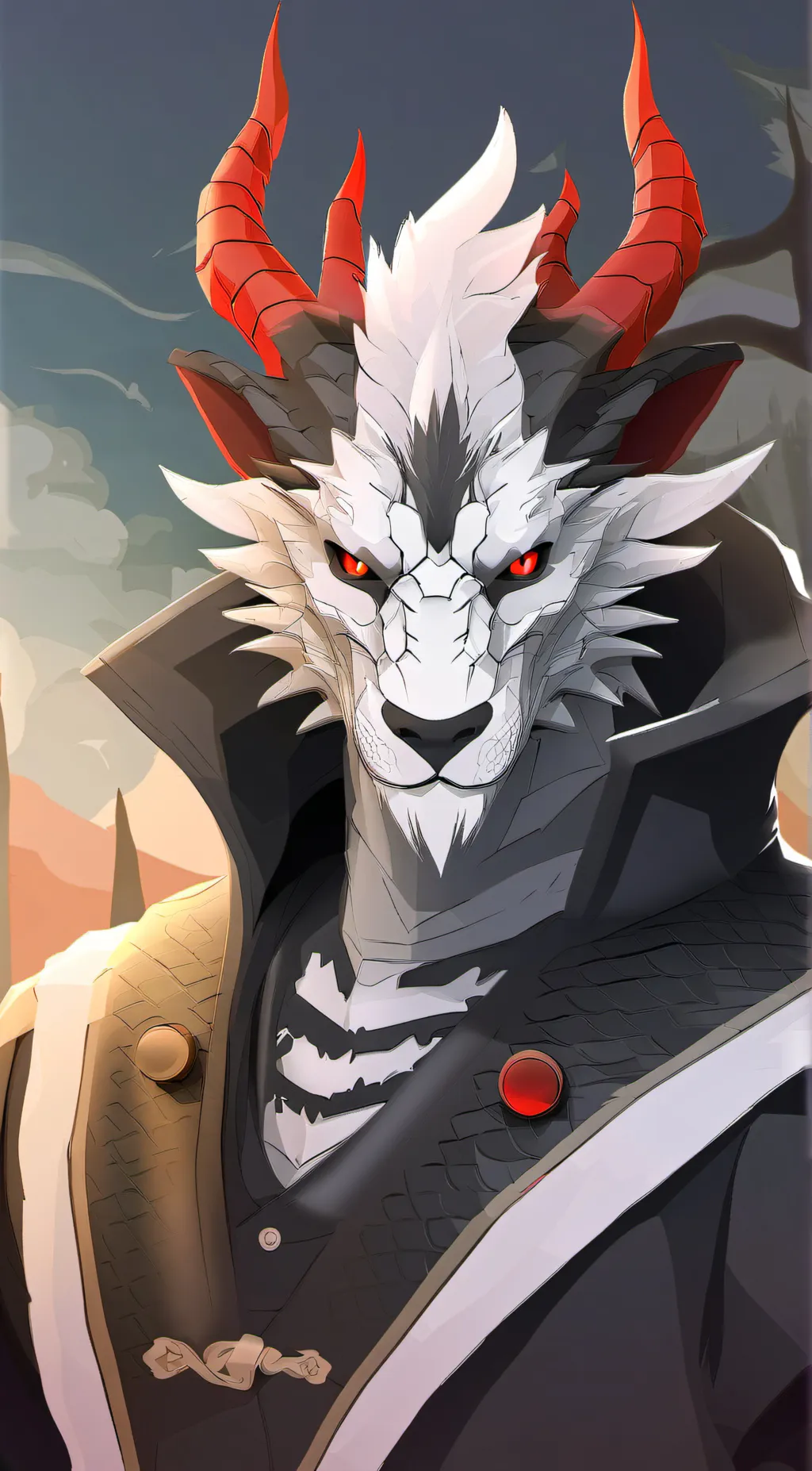 ai character: Blood fire background