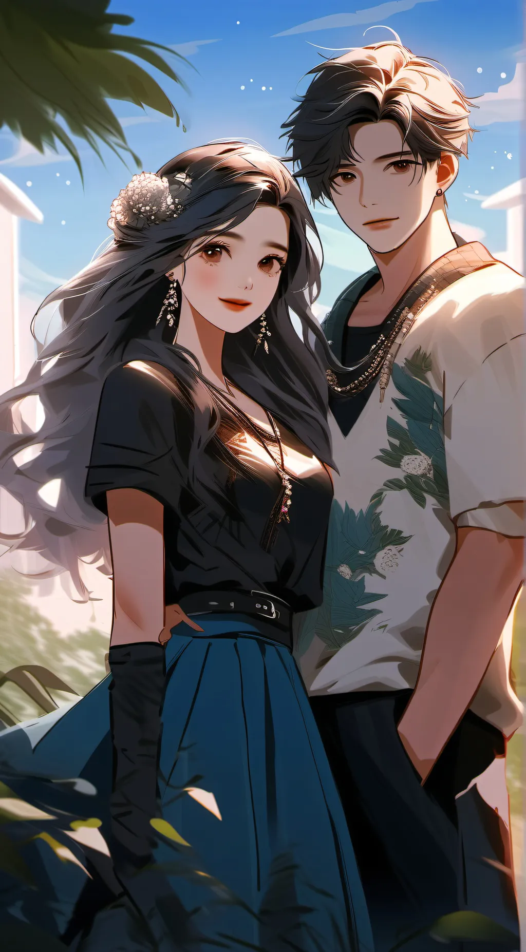 ai character: Luca and Sophia  background