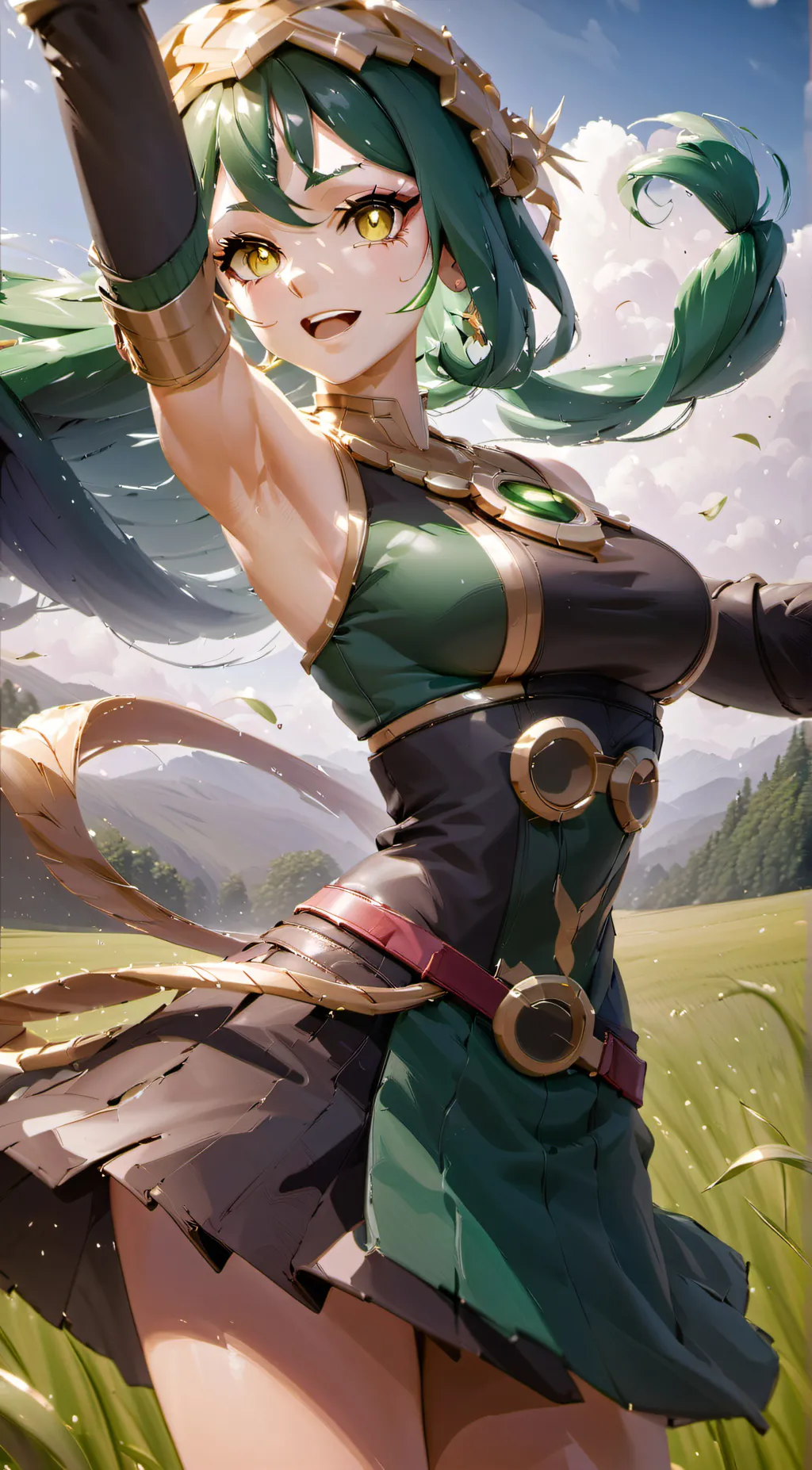 ai character: Rayquaza background