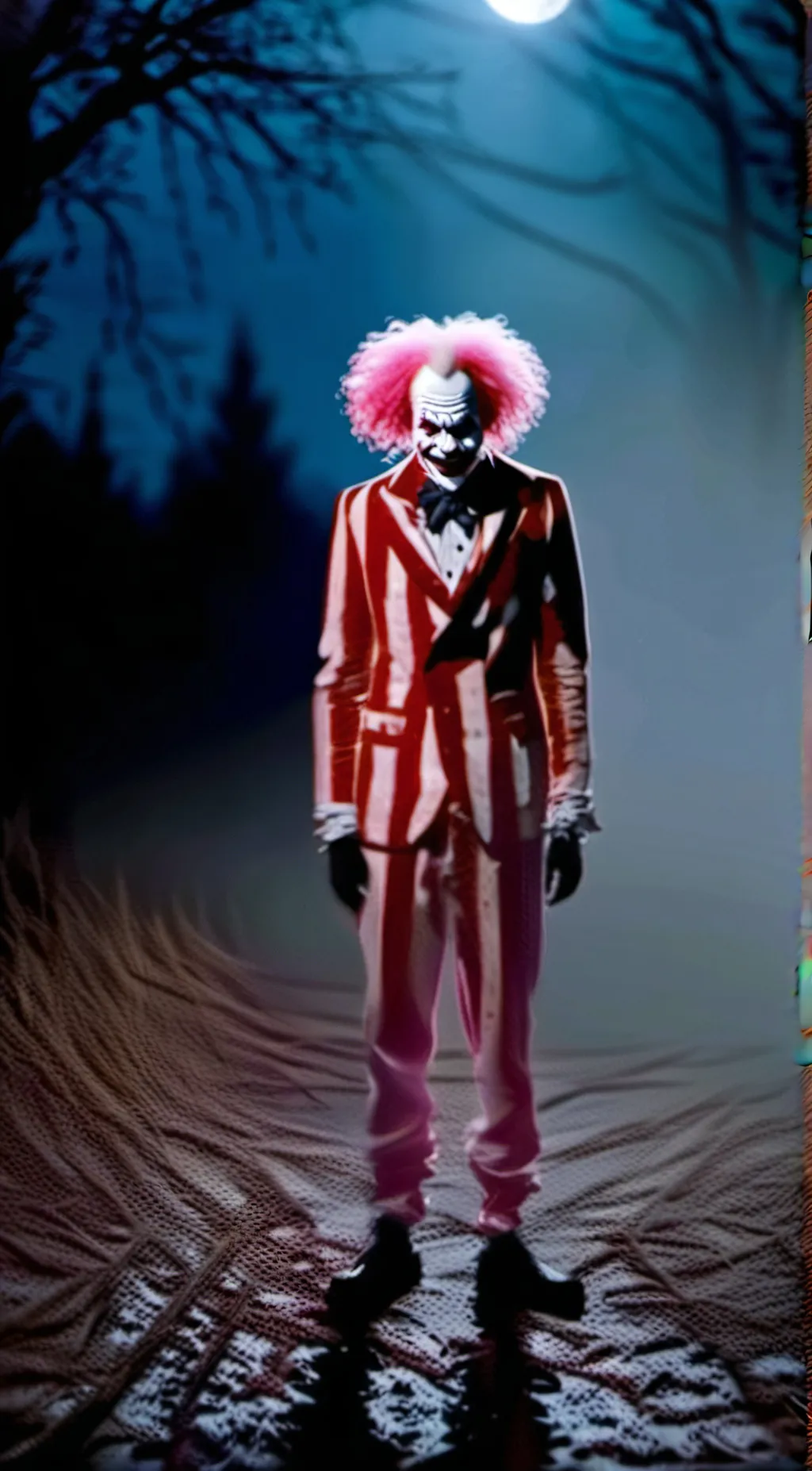 ai character: Towering clown background