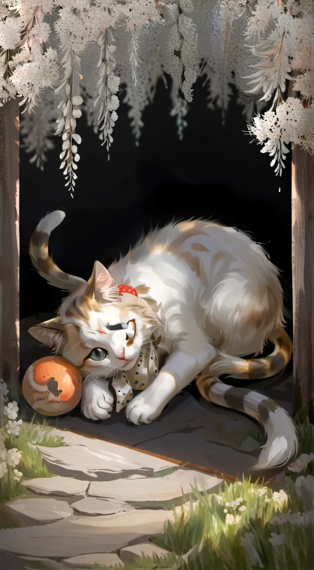 ai character: cat mom & pup background