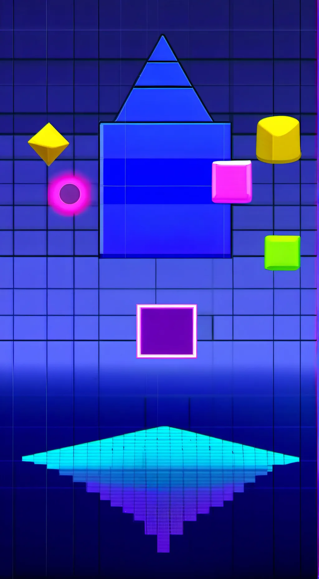 ai character: Geometry dash  background
