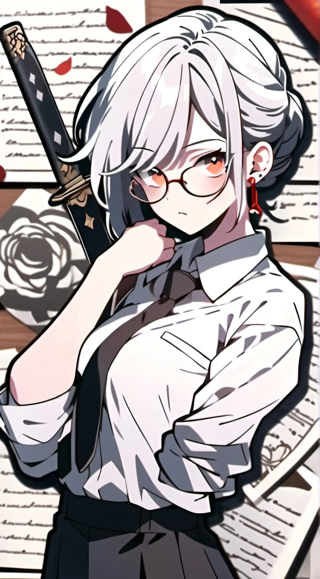 ai character: Miss bloomie  background