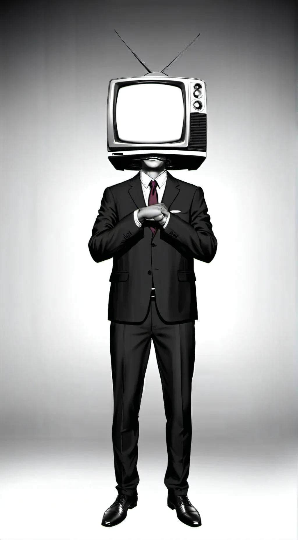 ai character: TV man background