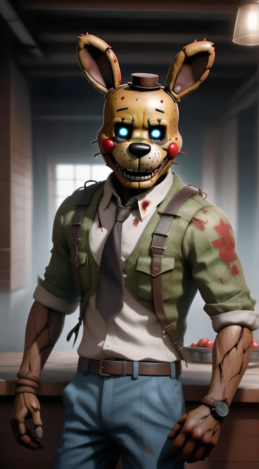 ai character: Fnaf movie background