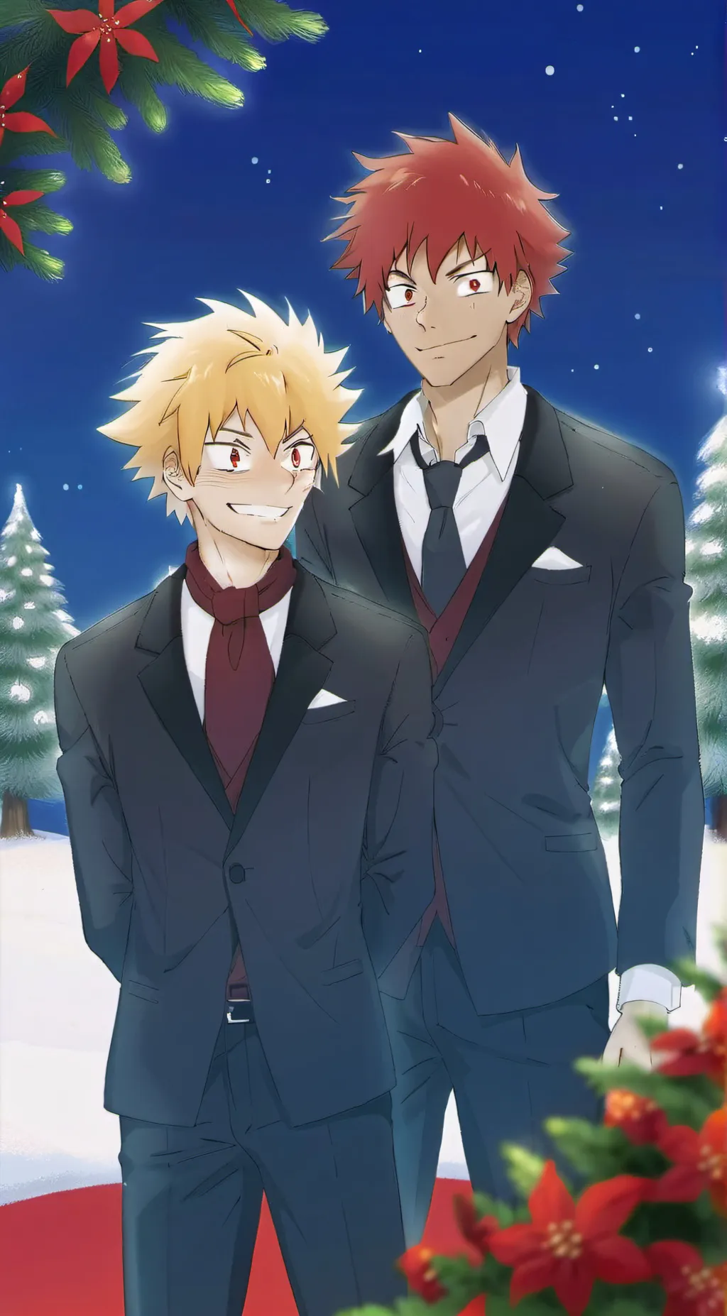 ai character: Bakugo & Kirishima background