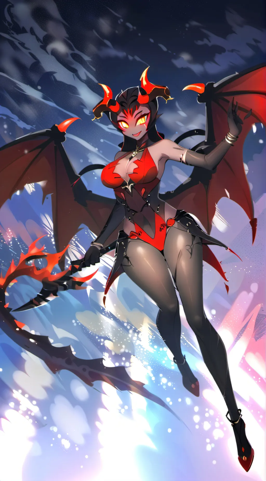 ai character: female blitzø background