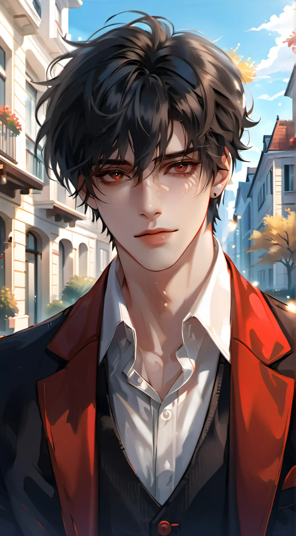 ai character: E> oliver<3 background