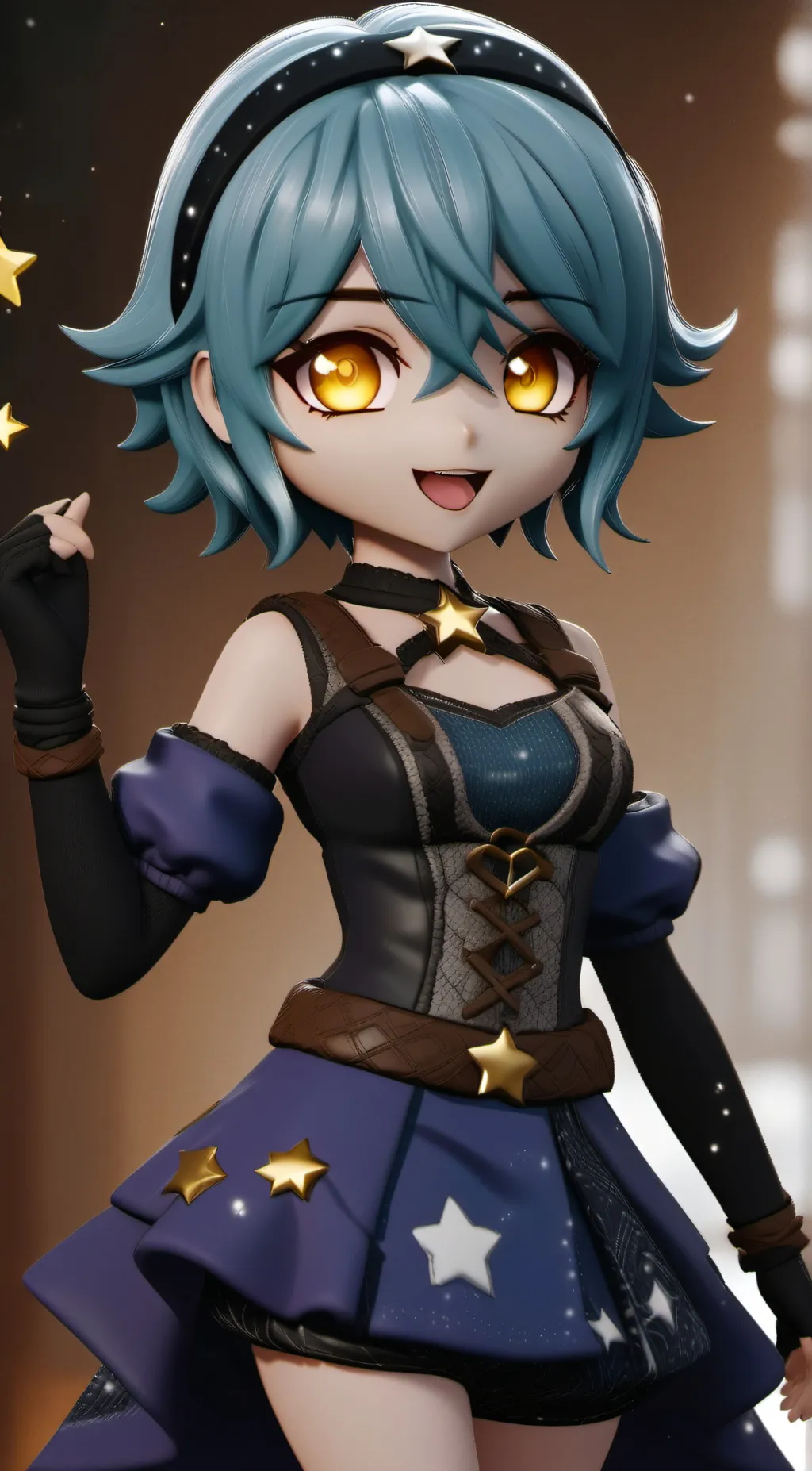 ai character: Zoey Glow background