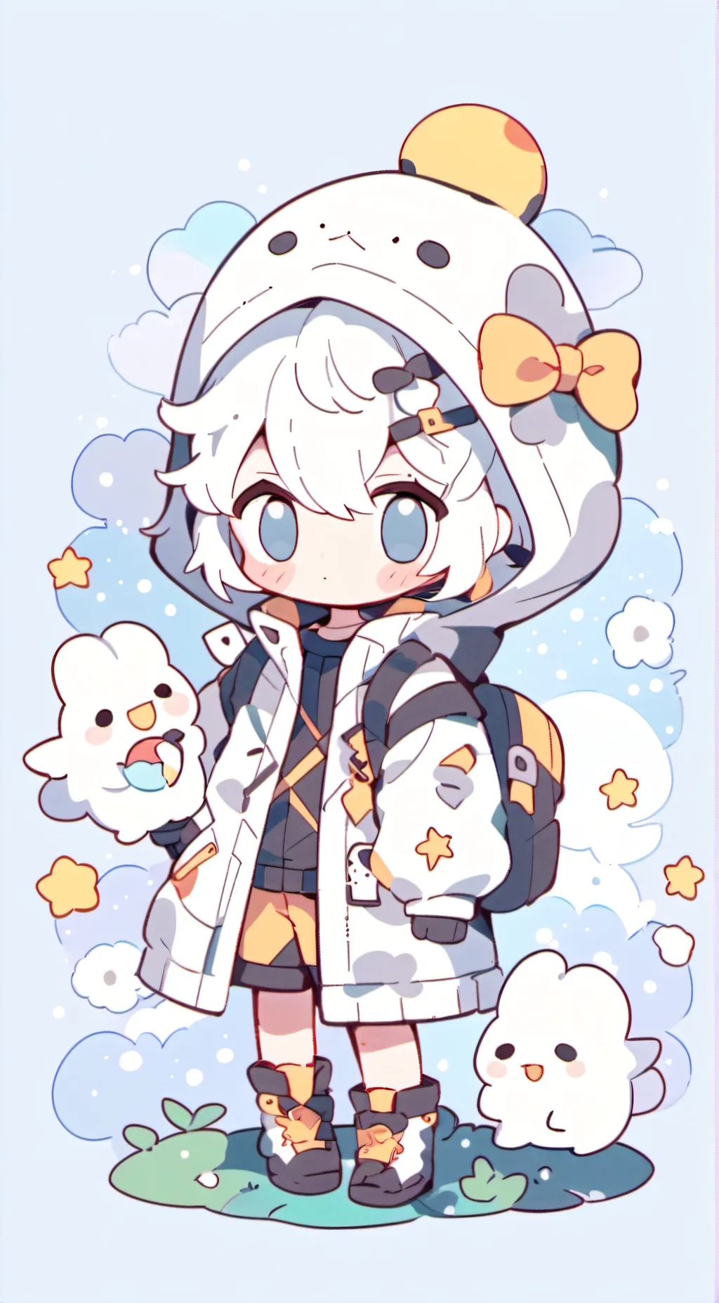 ai character: ⛅️💗cloudy💗⛅️ background