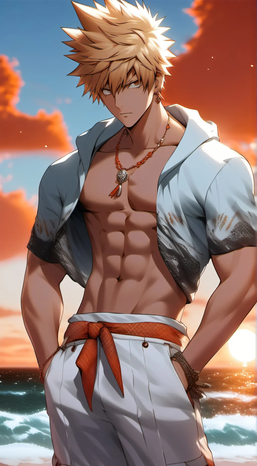 ai character: Katsuki Bakugo background