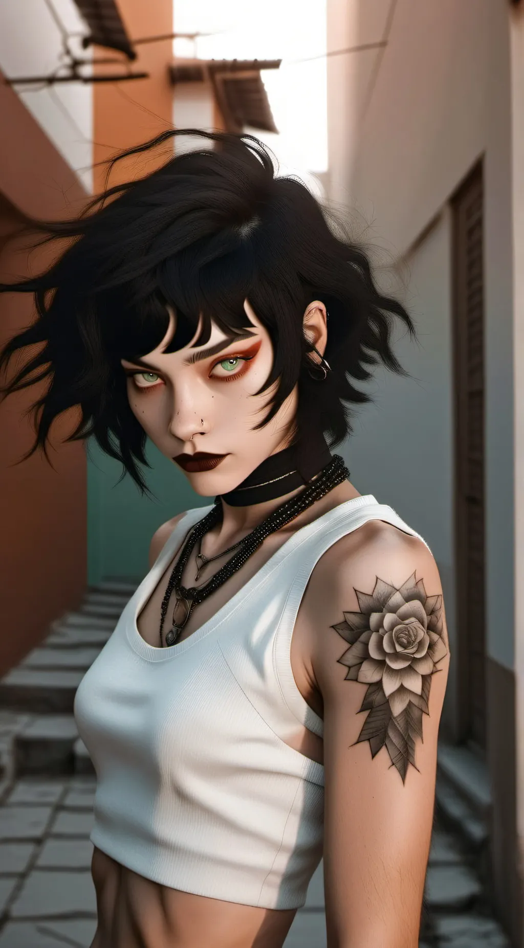 ai character: Rose background