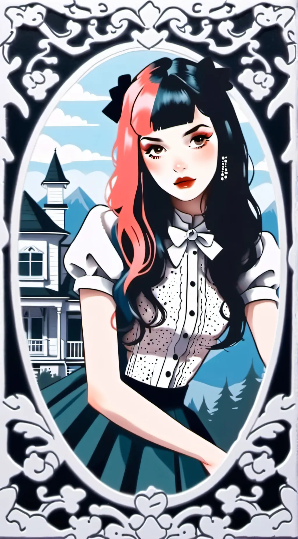 ai character: Melanie martinez  background