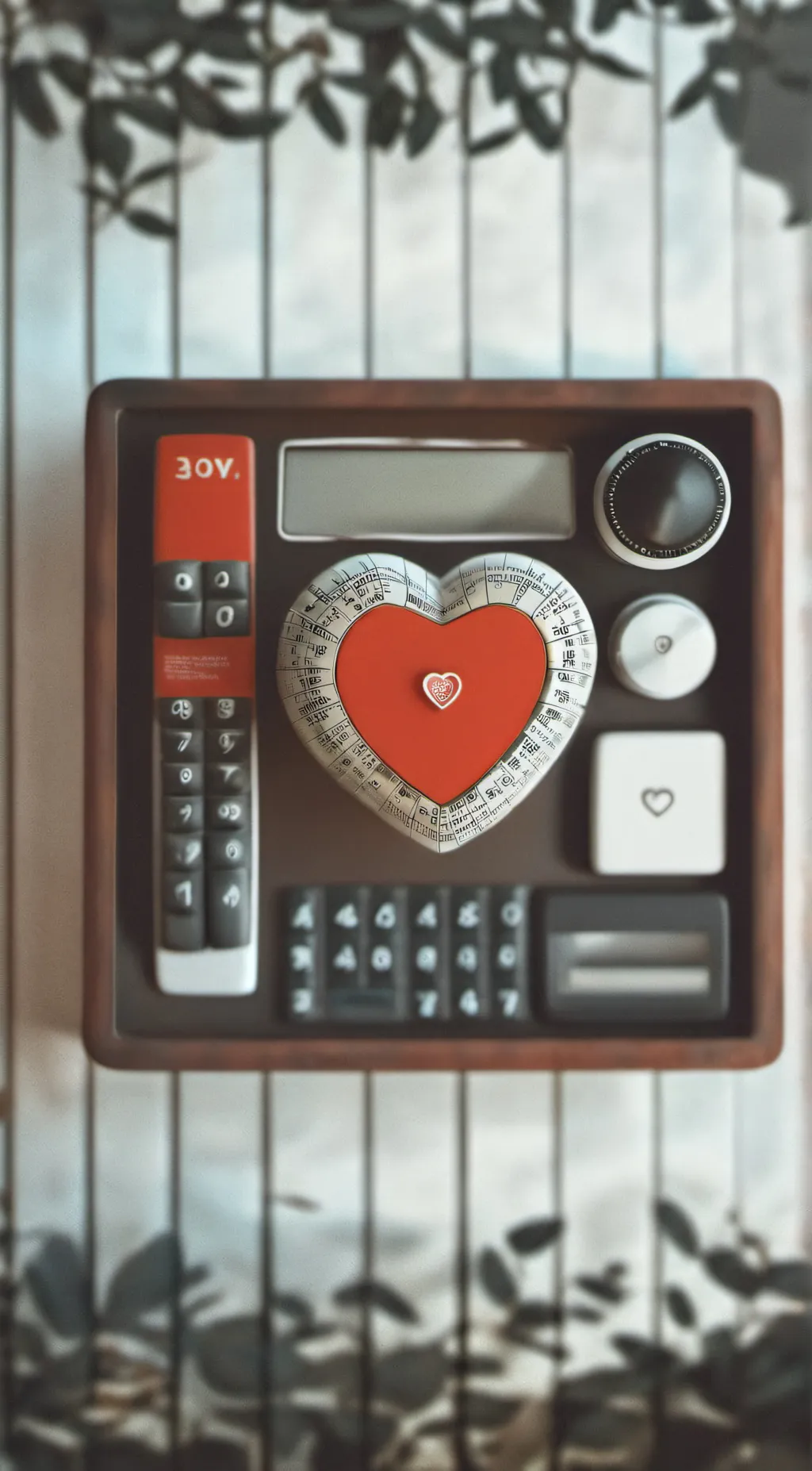 ai character: a heart calculater background