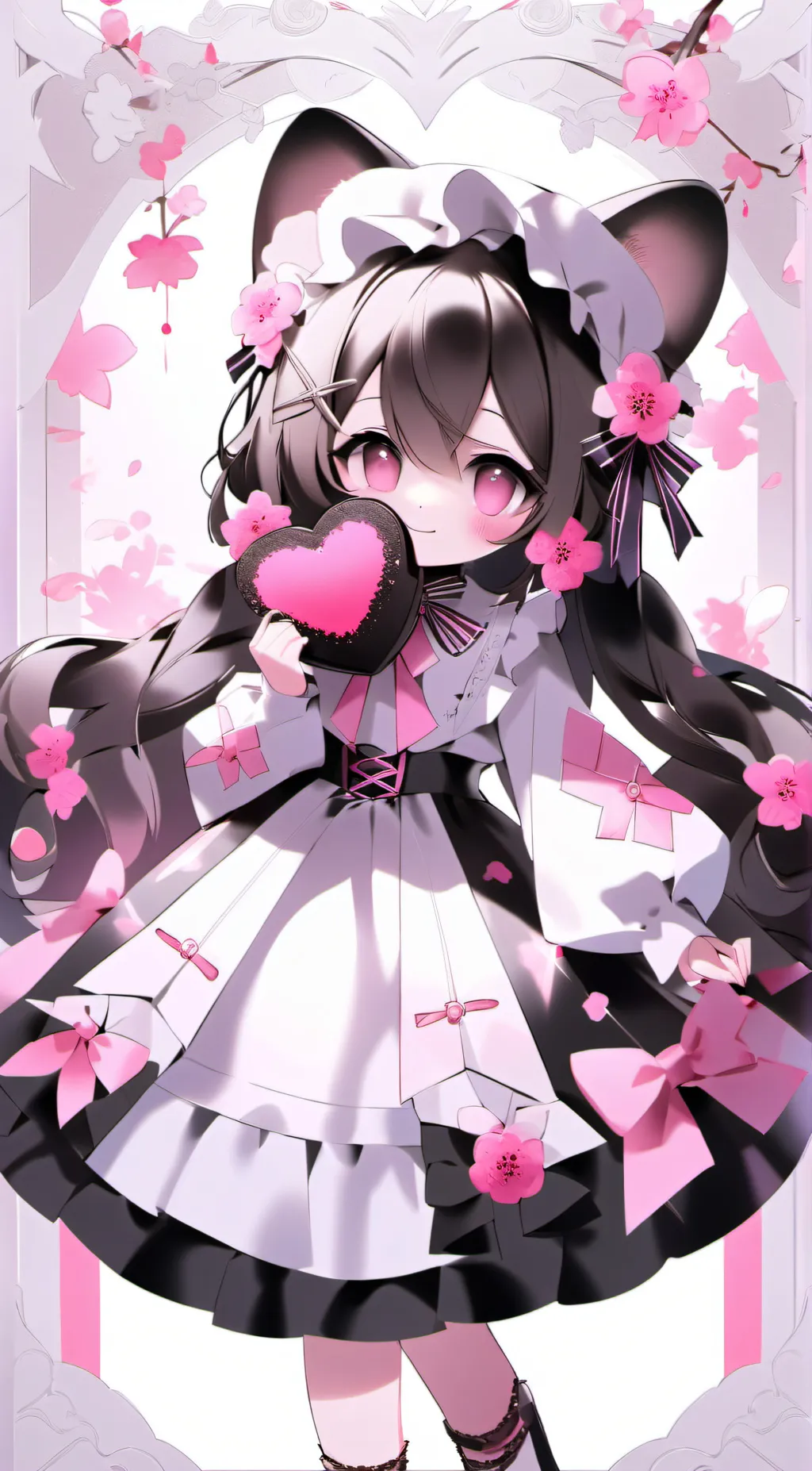 ai character: a cat gurl background