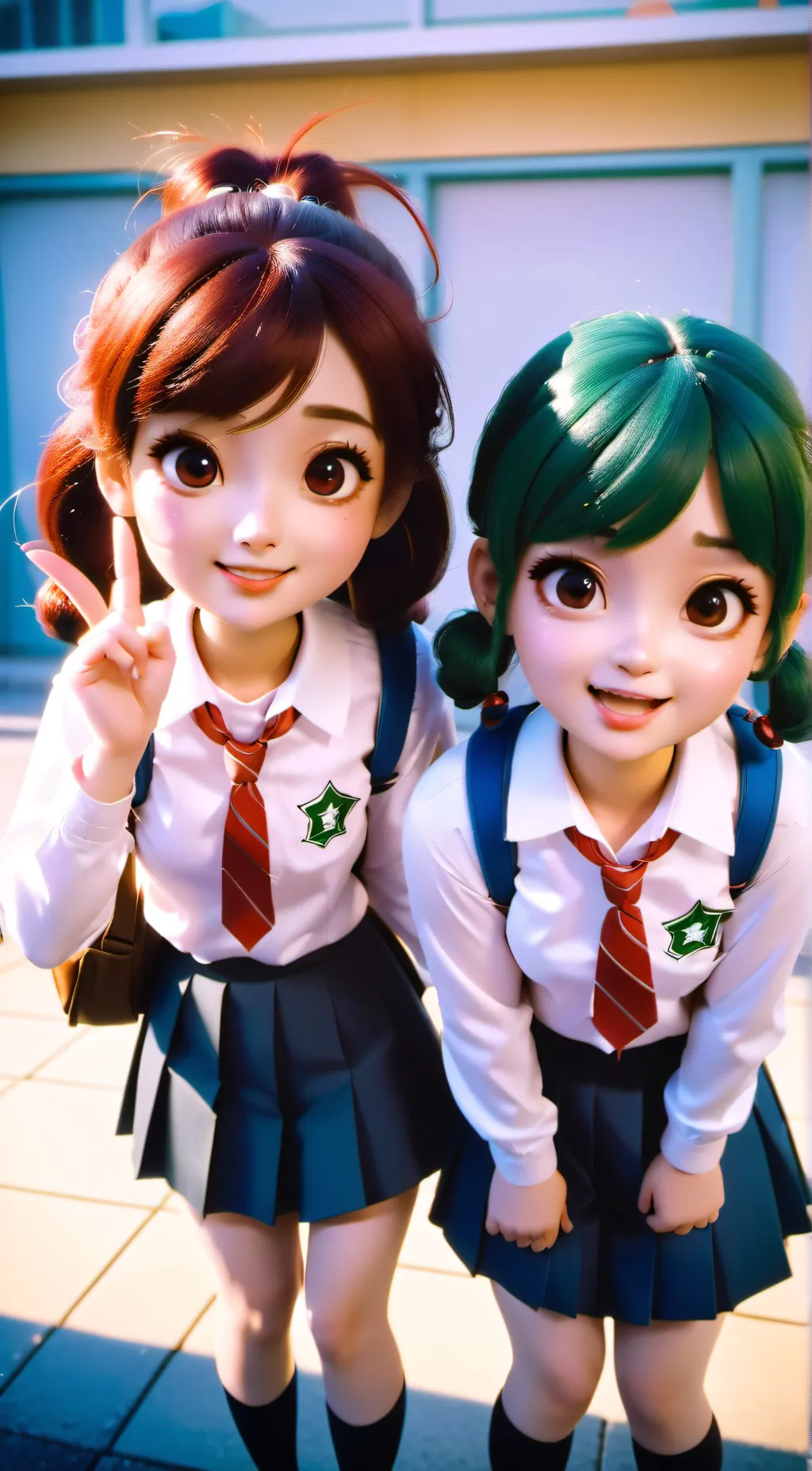 ai character: kelsey and april  background