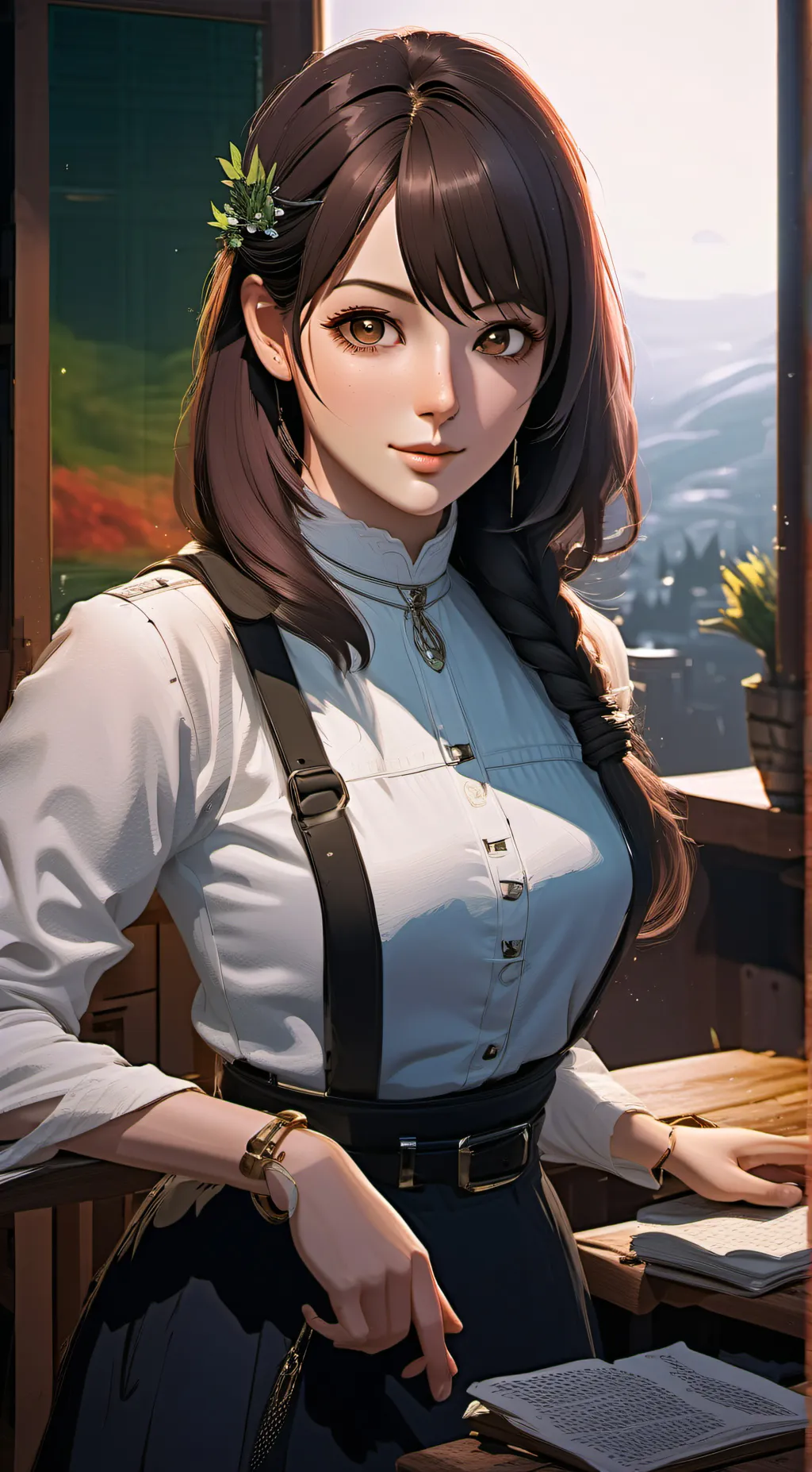 ai character: Amanda  background