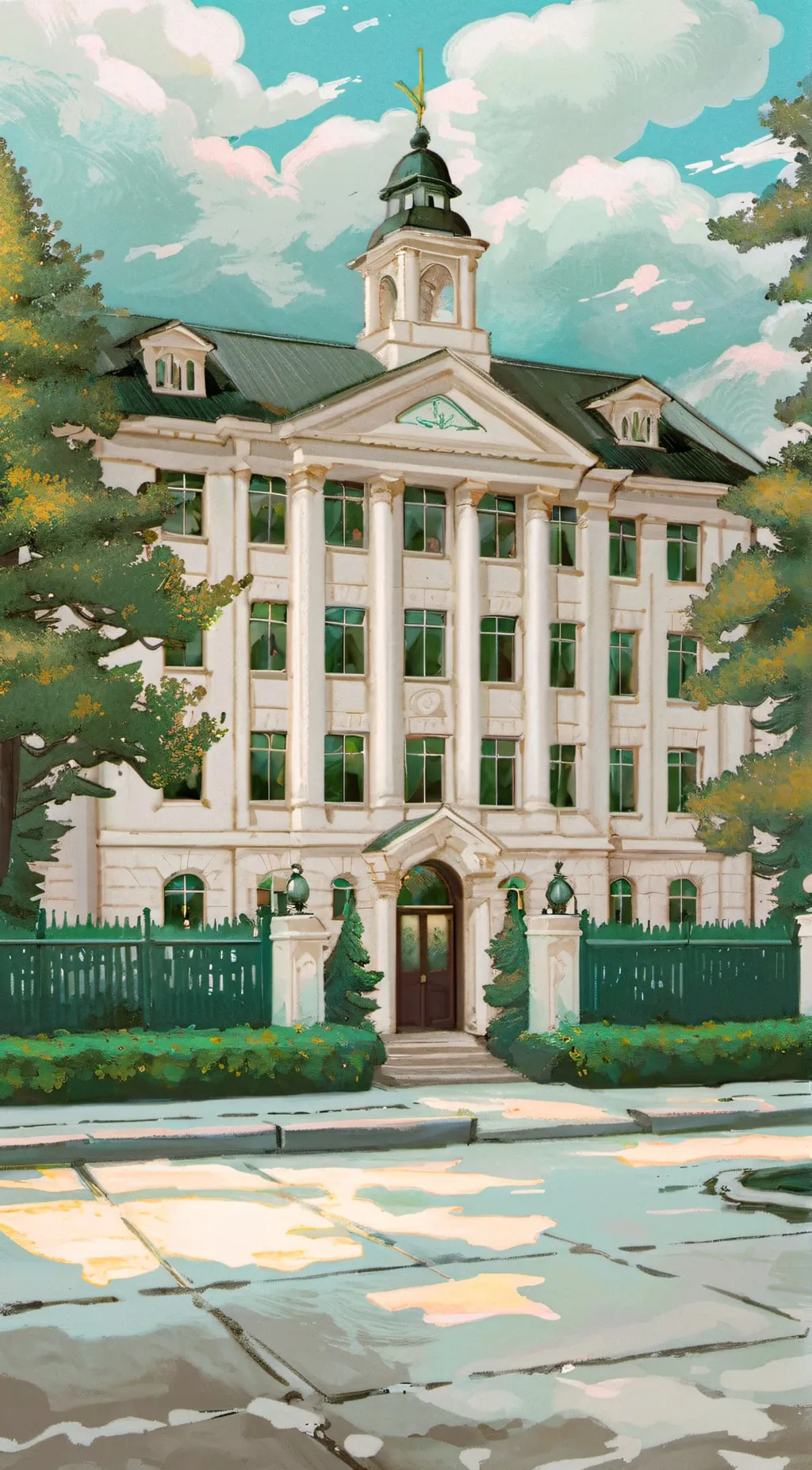 ai character: boarding school  background