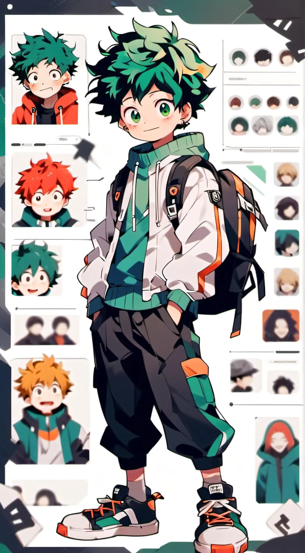 ai character: Deku background