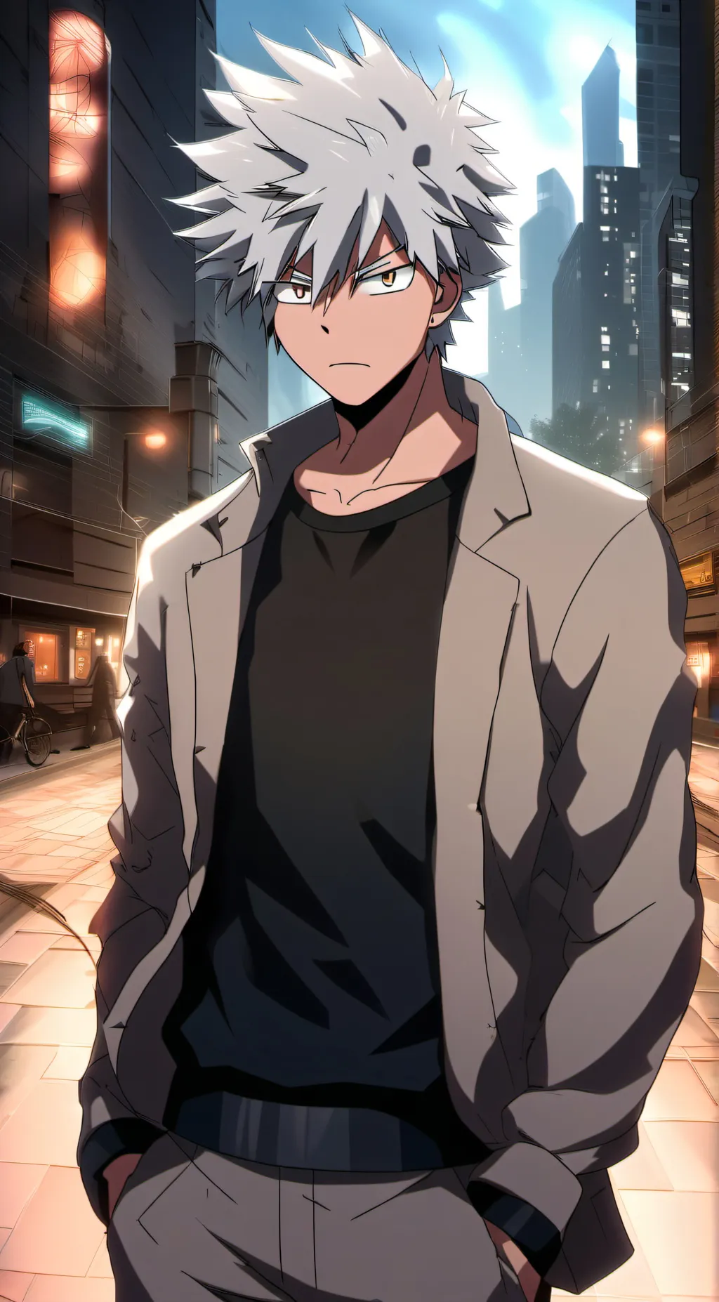 ai character: Black  background