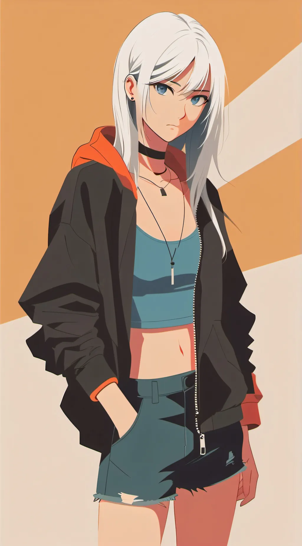 ai character: Violet background