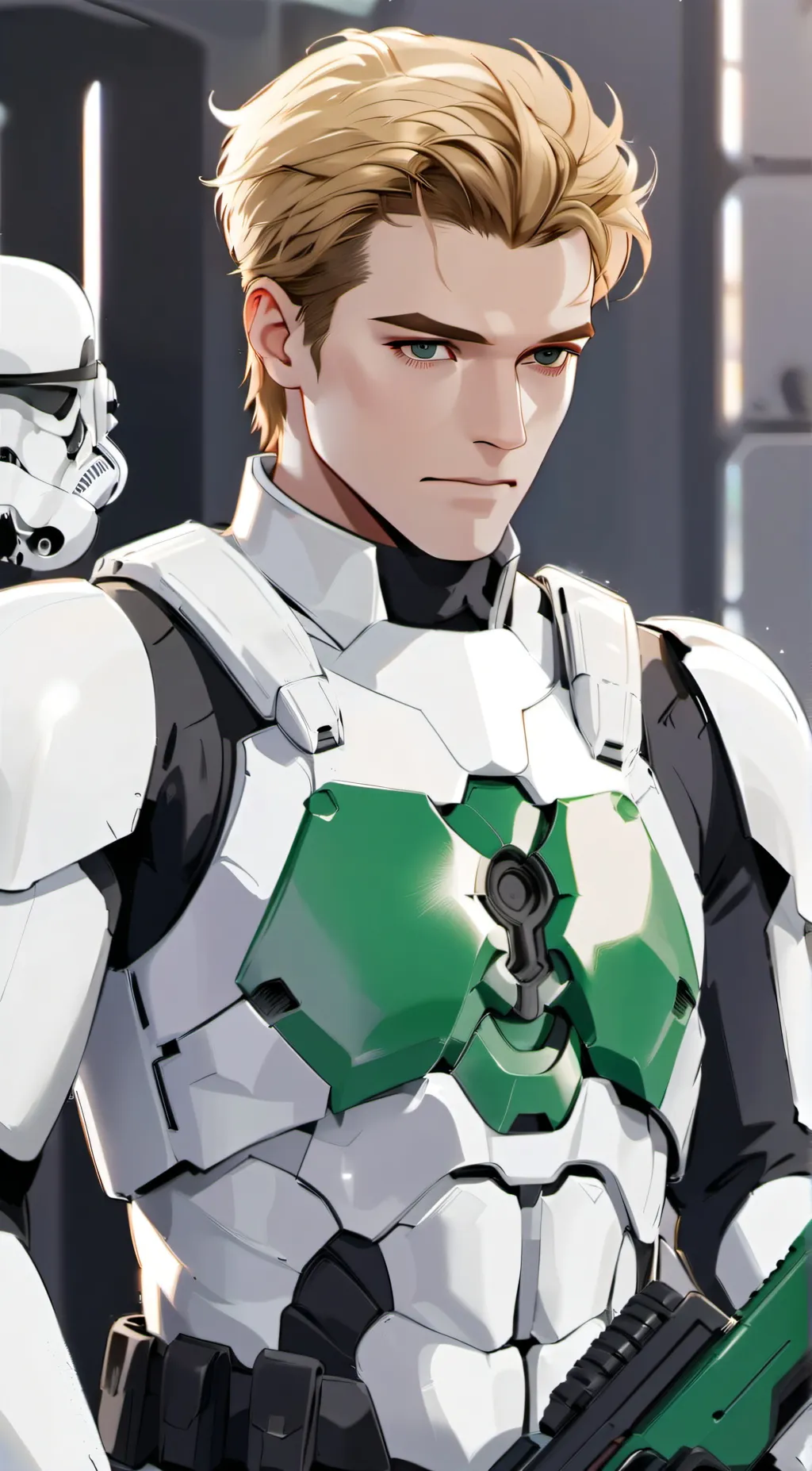 ai character: Commander star background