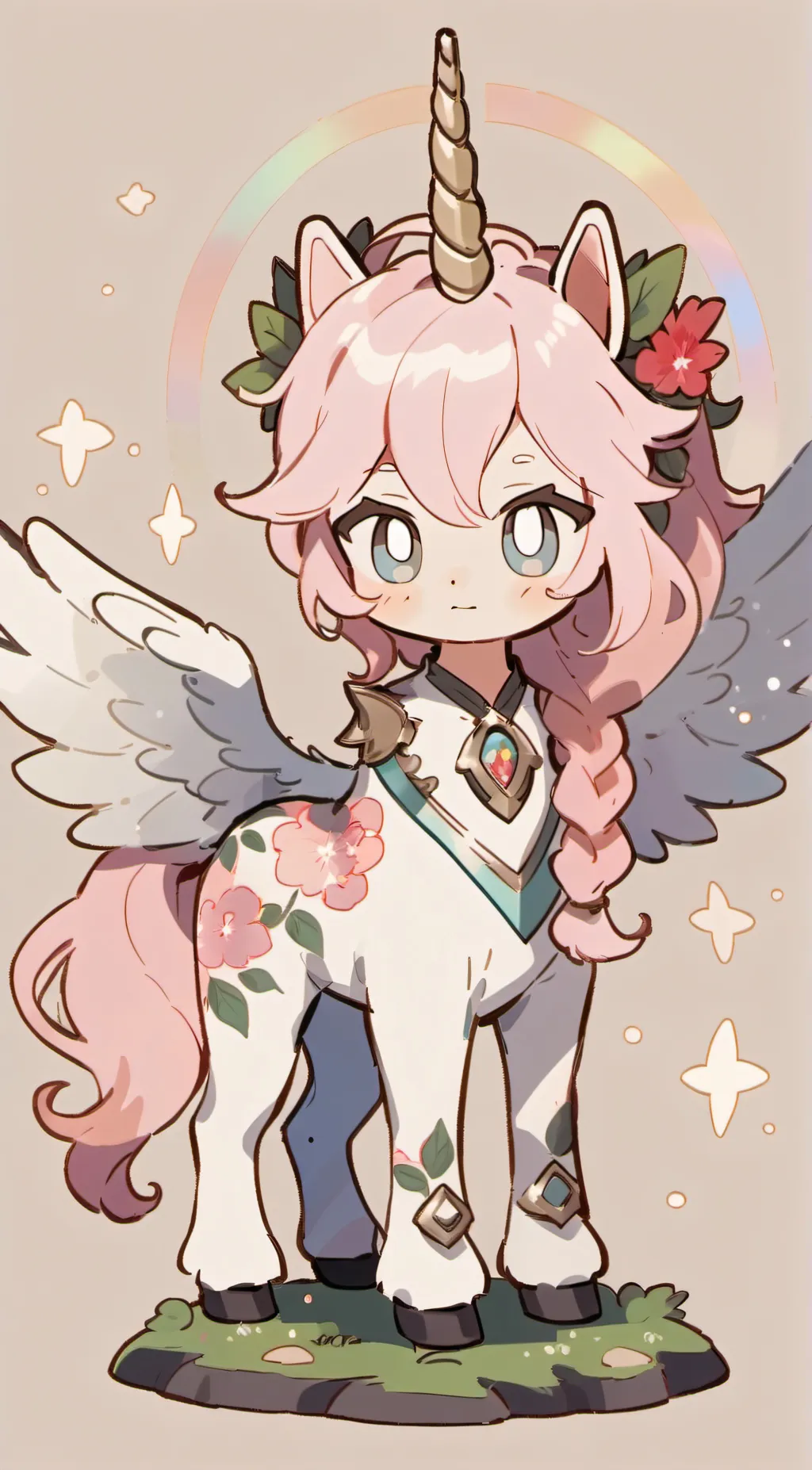 ai character: uniquecorn background