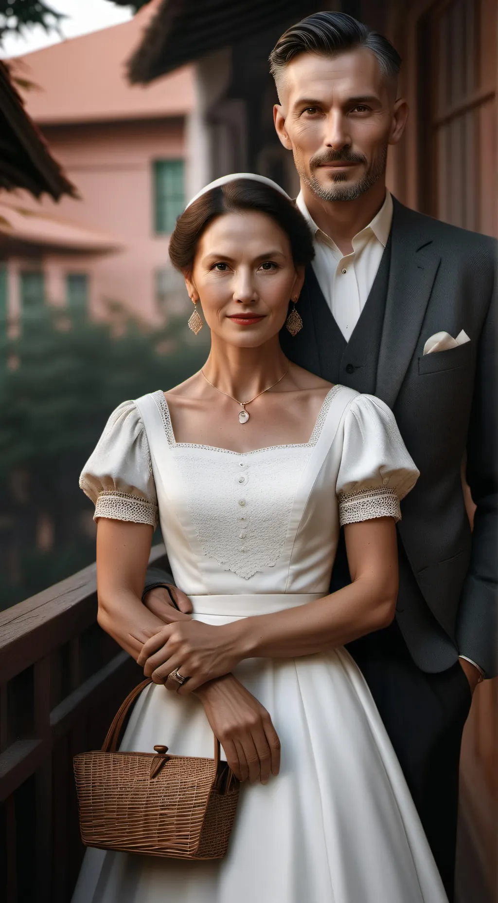 ai character: Elinore and Peter  background