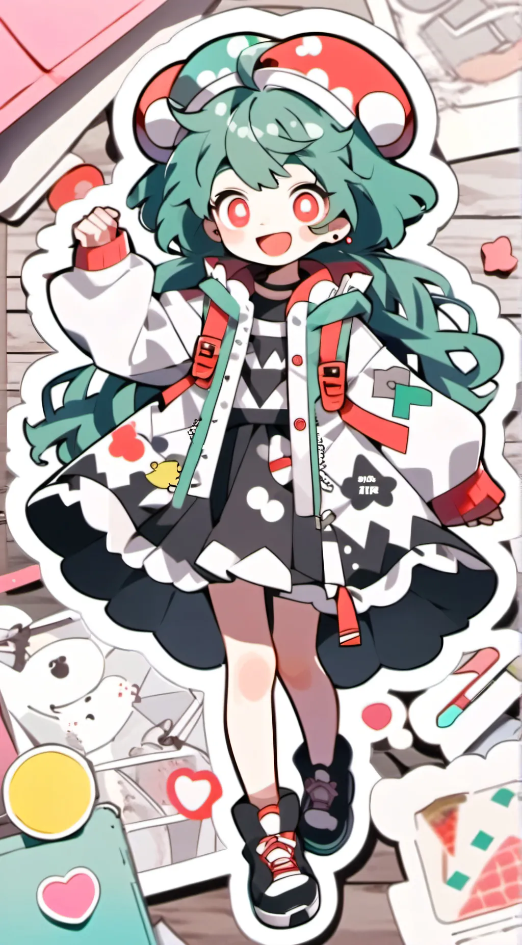 ai character: deku girl  background