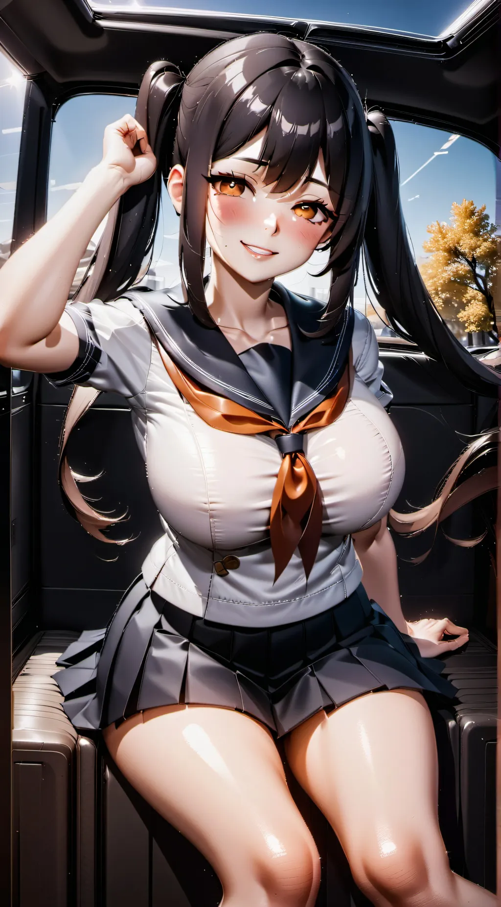 ai character: Angela gold heart  background