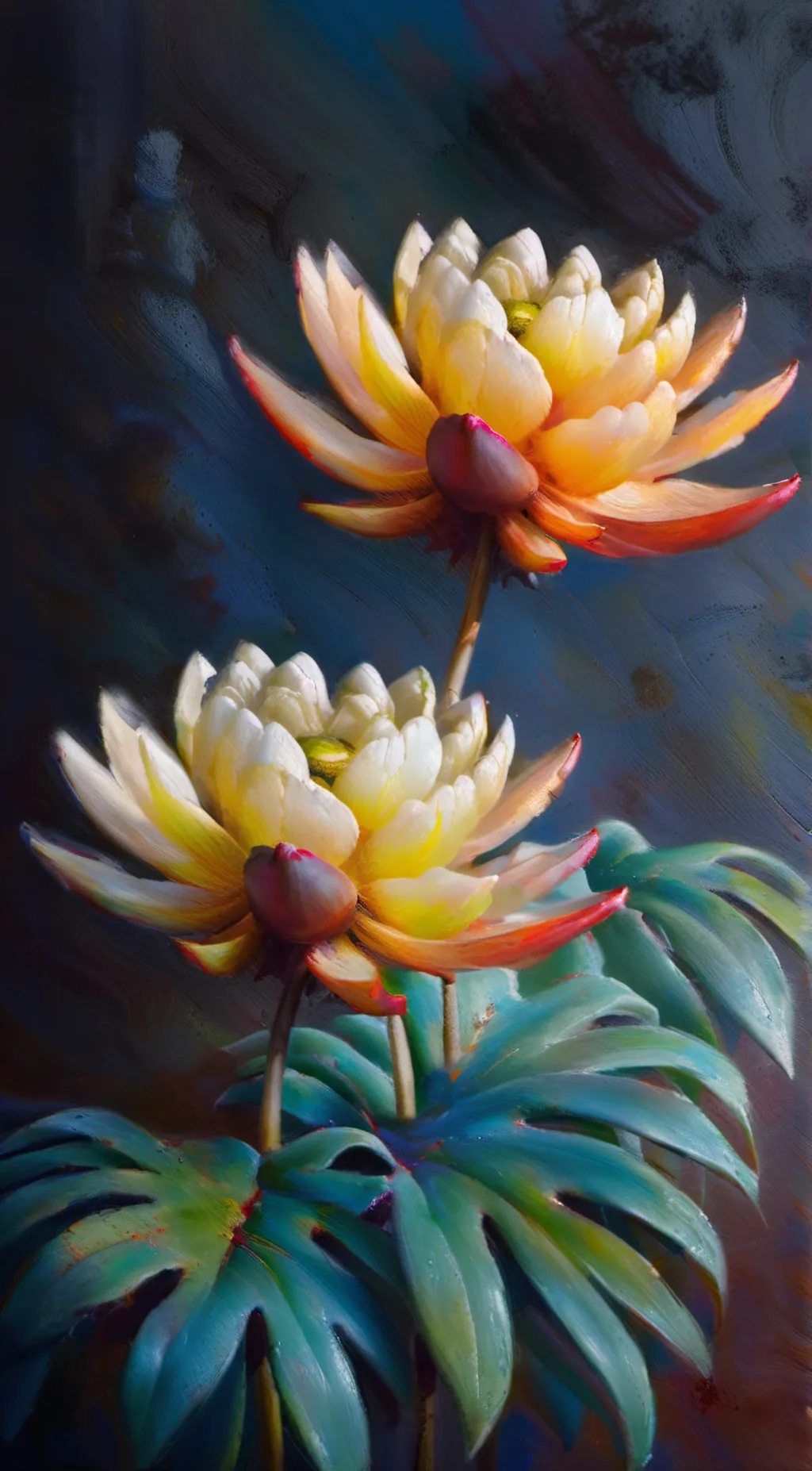 ai character: flower  background