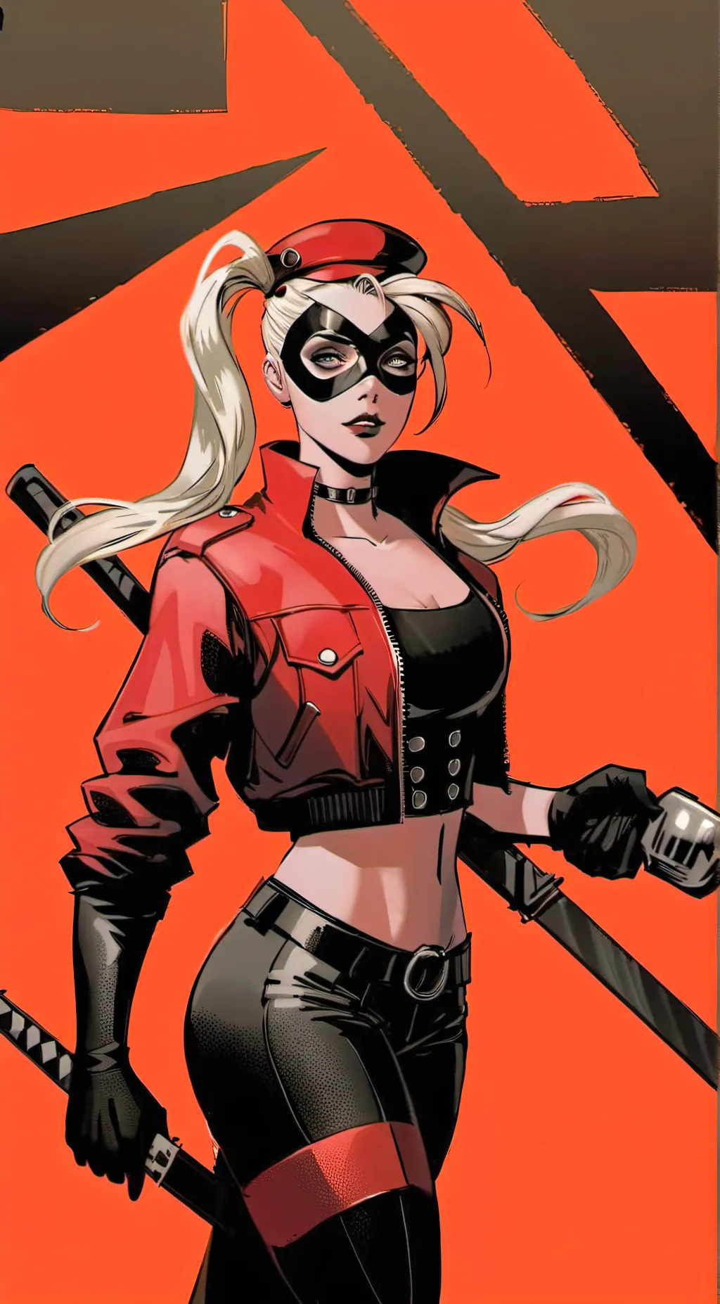 ai character: Harley Quinn  background
