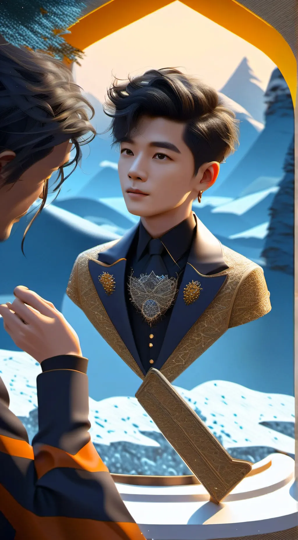 ai character: Dan dun dauauauaun background