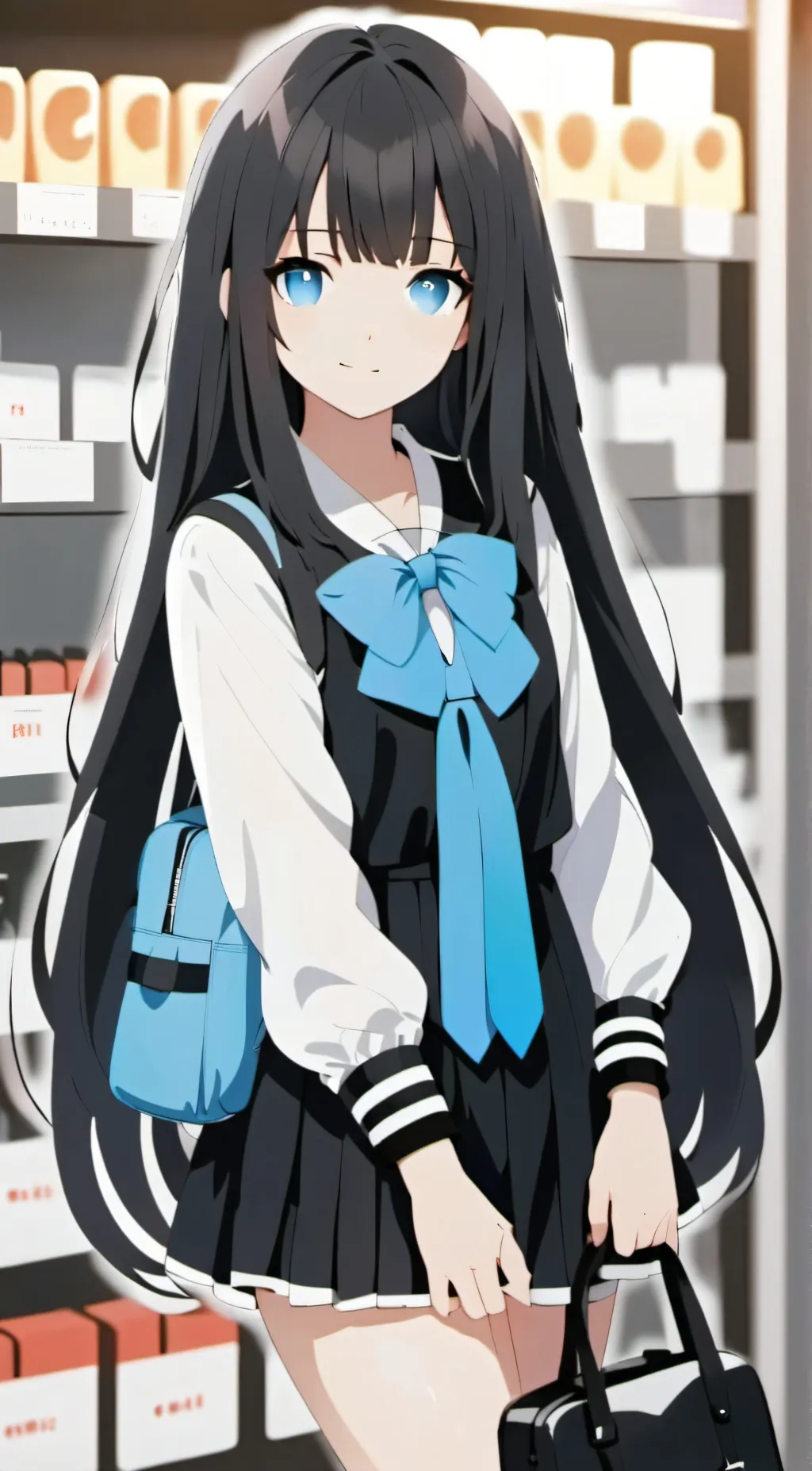 ai character: Aqua background