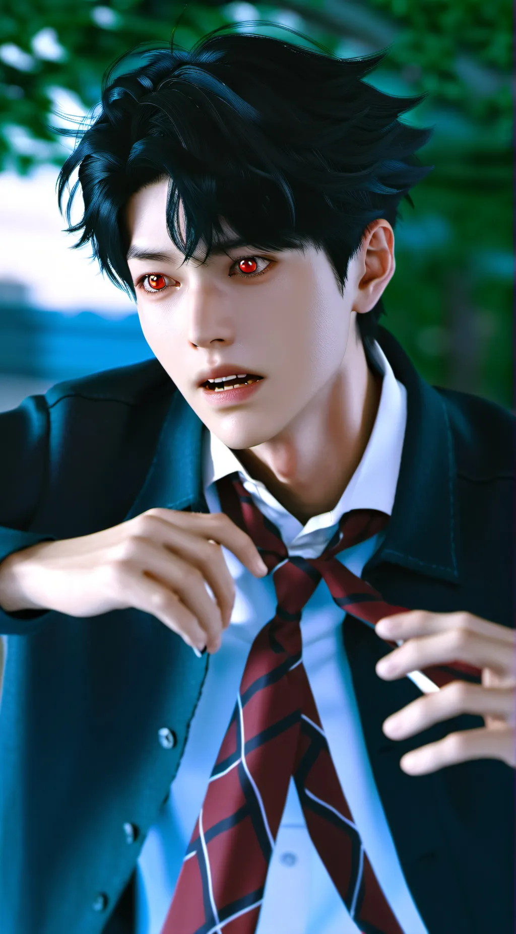 ai character: Ejiro kirishima  background