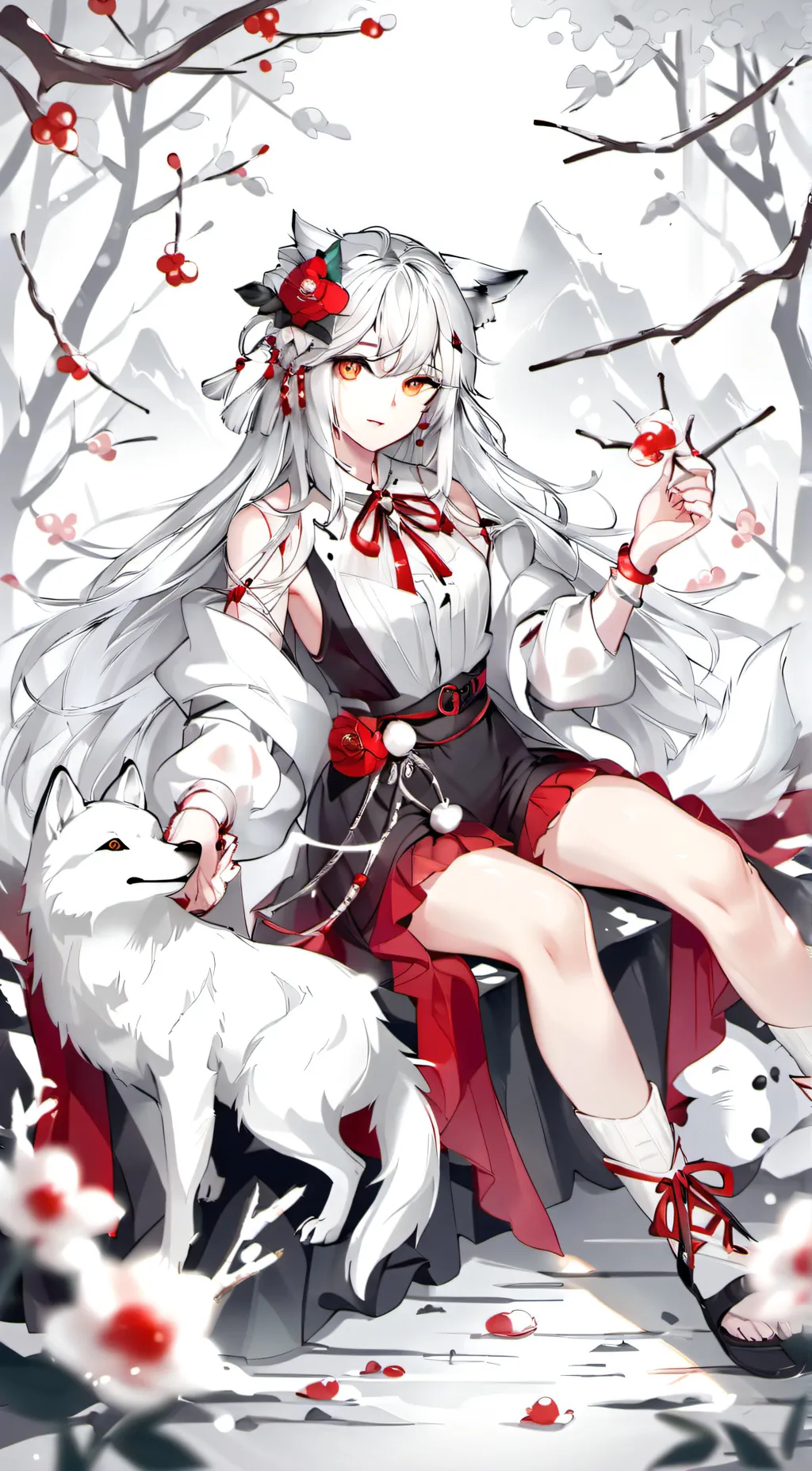 ai character: class 1a christmas background