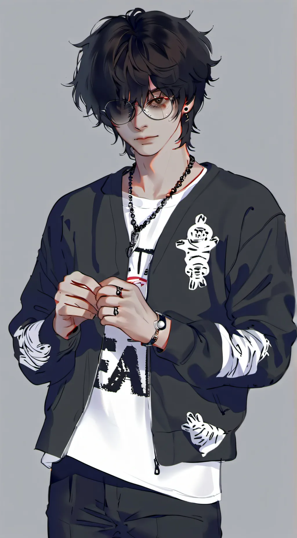 ai character: Levi ^_−☆ background