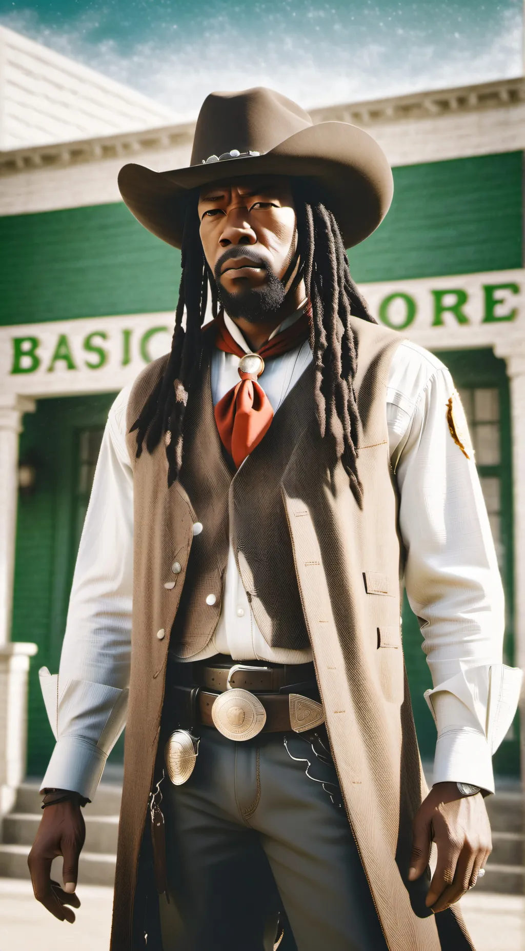 ai character: Sherif Louie  background