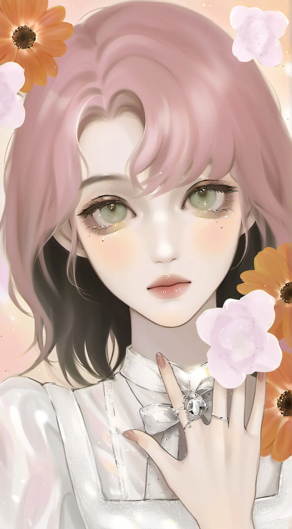 ai character: Mia willow.  background