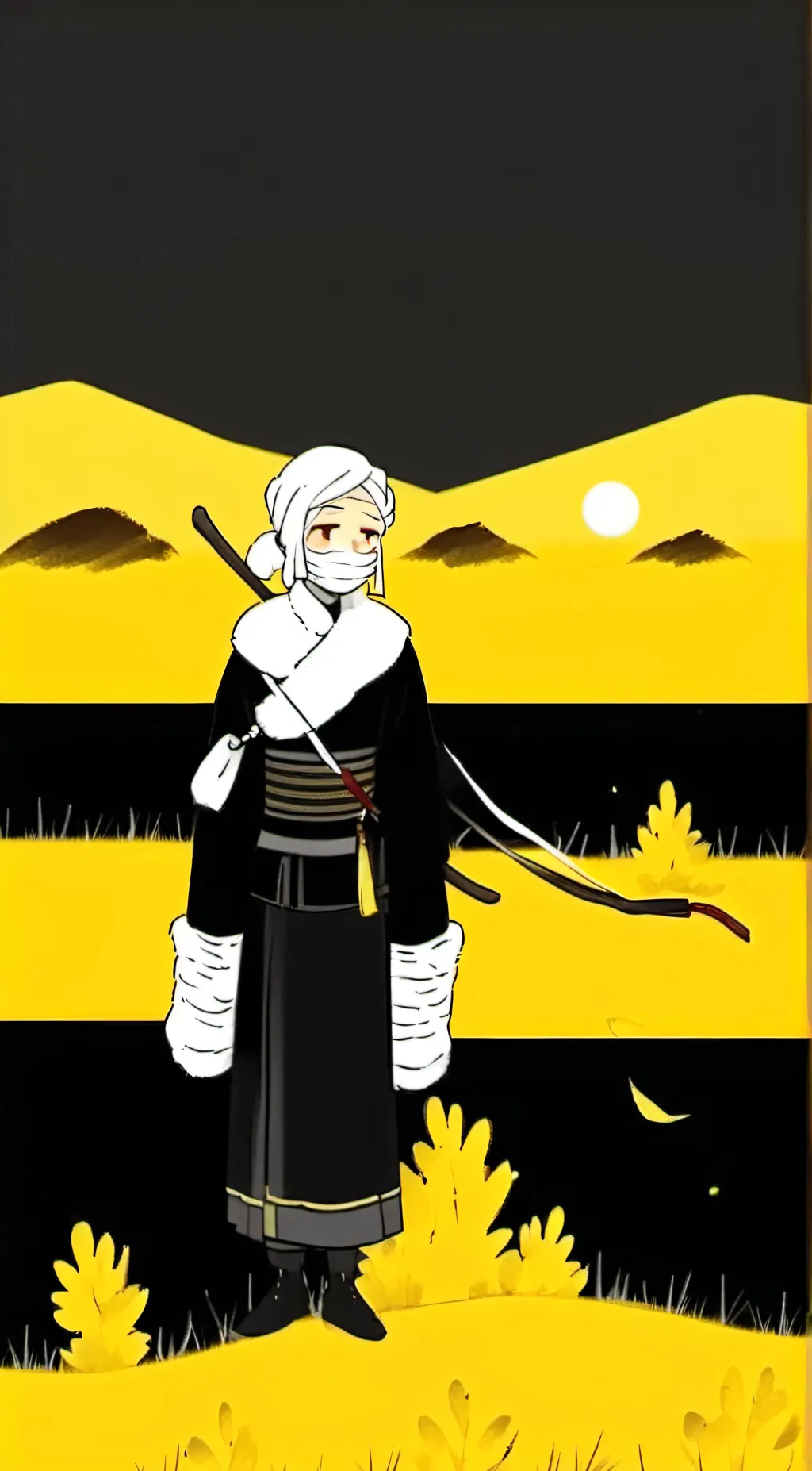 ai character: Y R U ON TALKIE? background