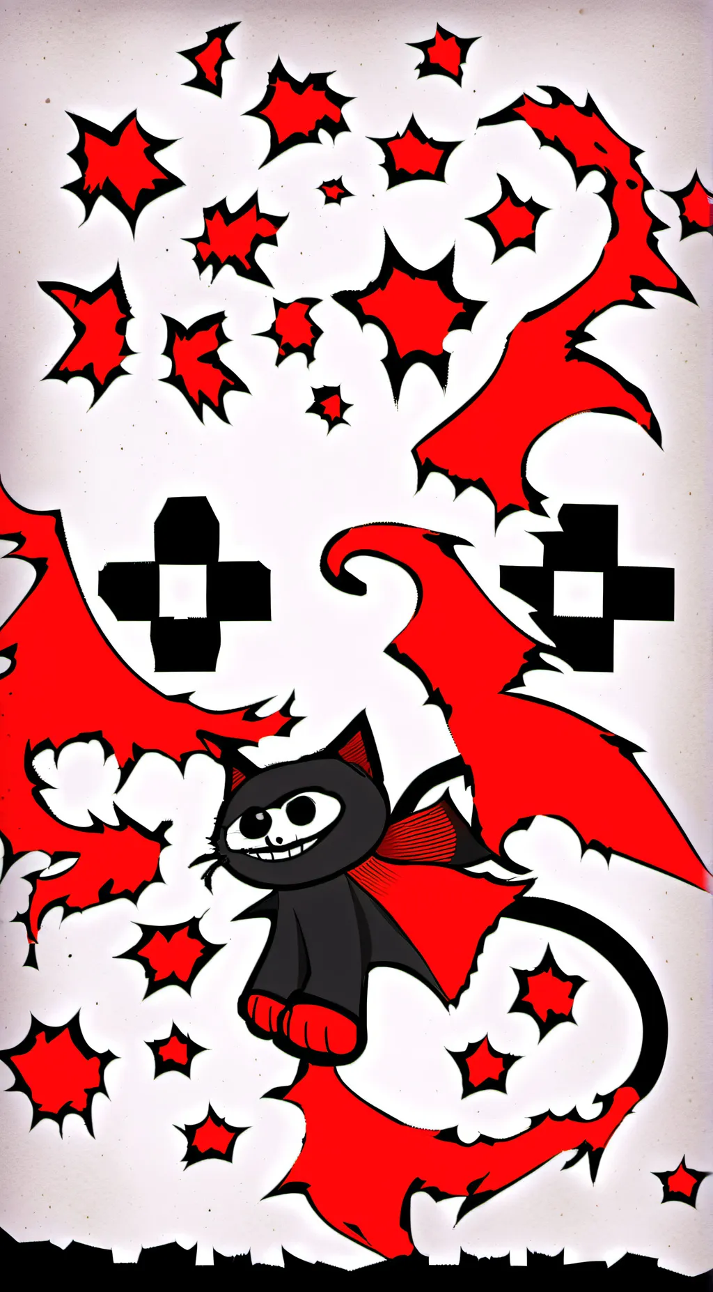 ai character: ROBLOX DEVIL CAT background