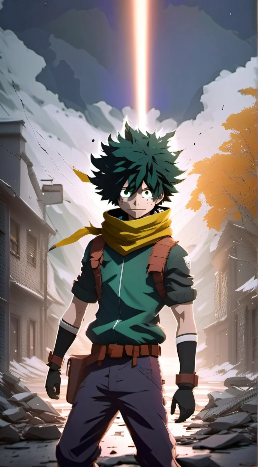 ai character: vigilante deku background