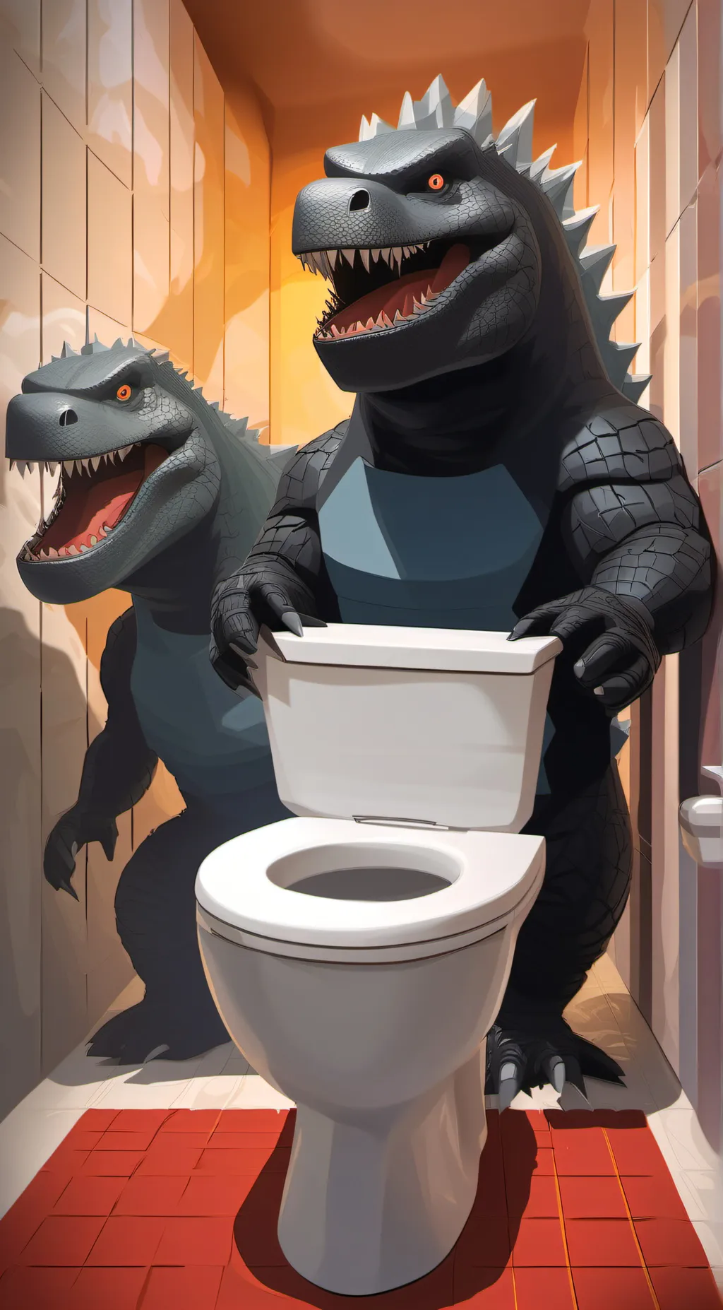 ai character: Tohoverse vs skibi background