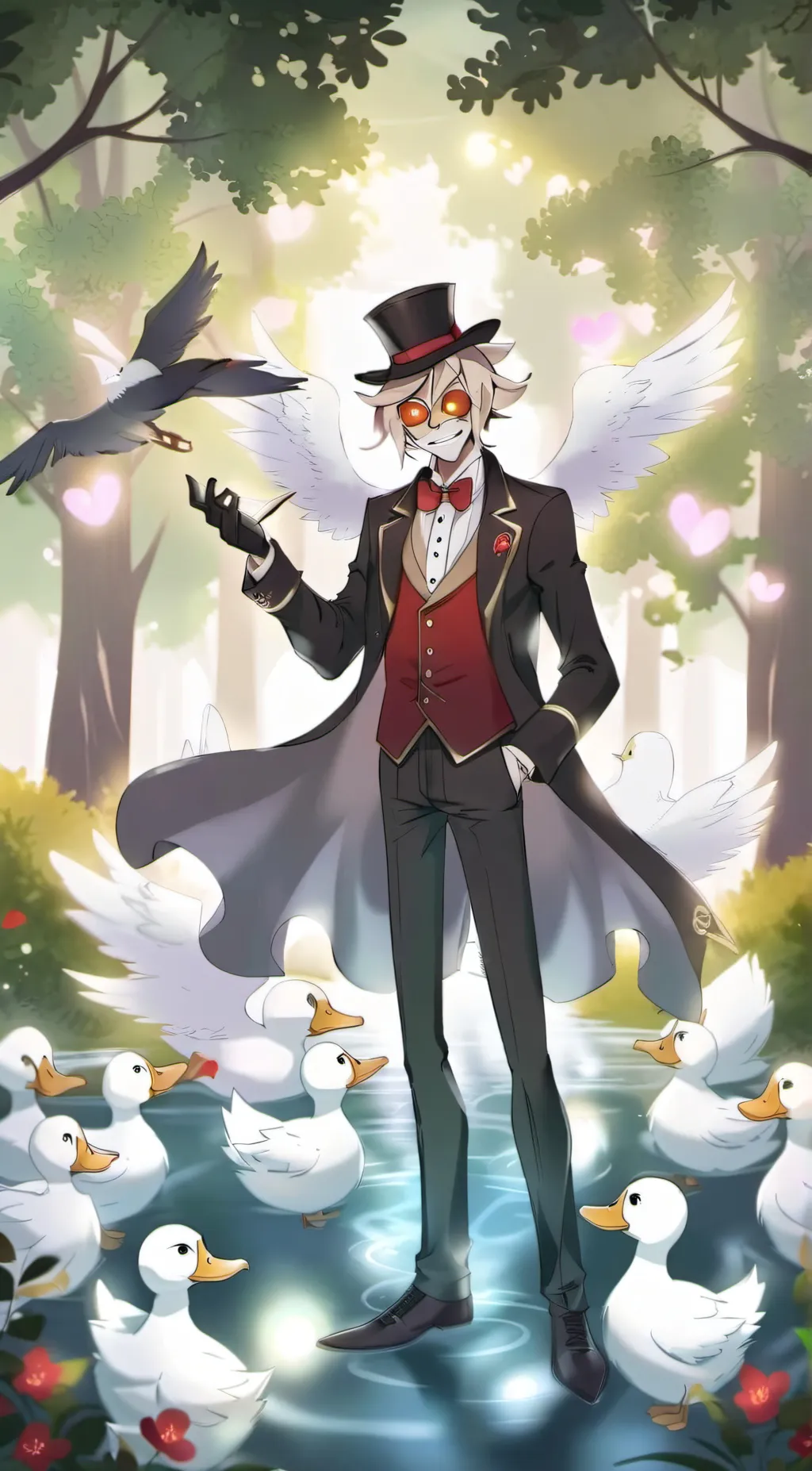 ai character: Lucifer morningstr background