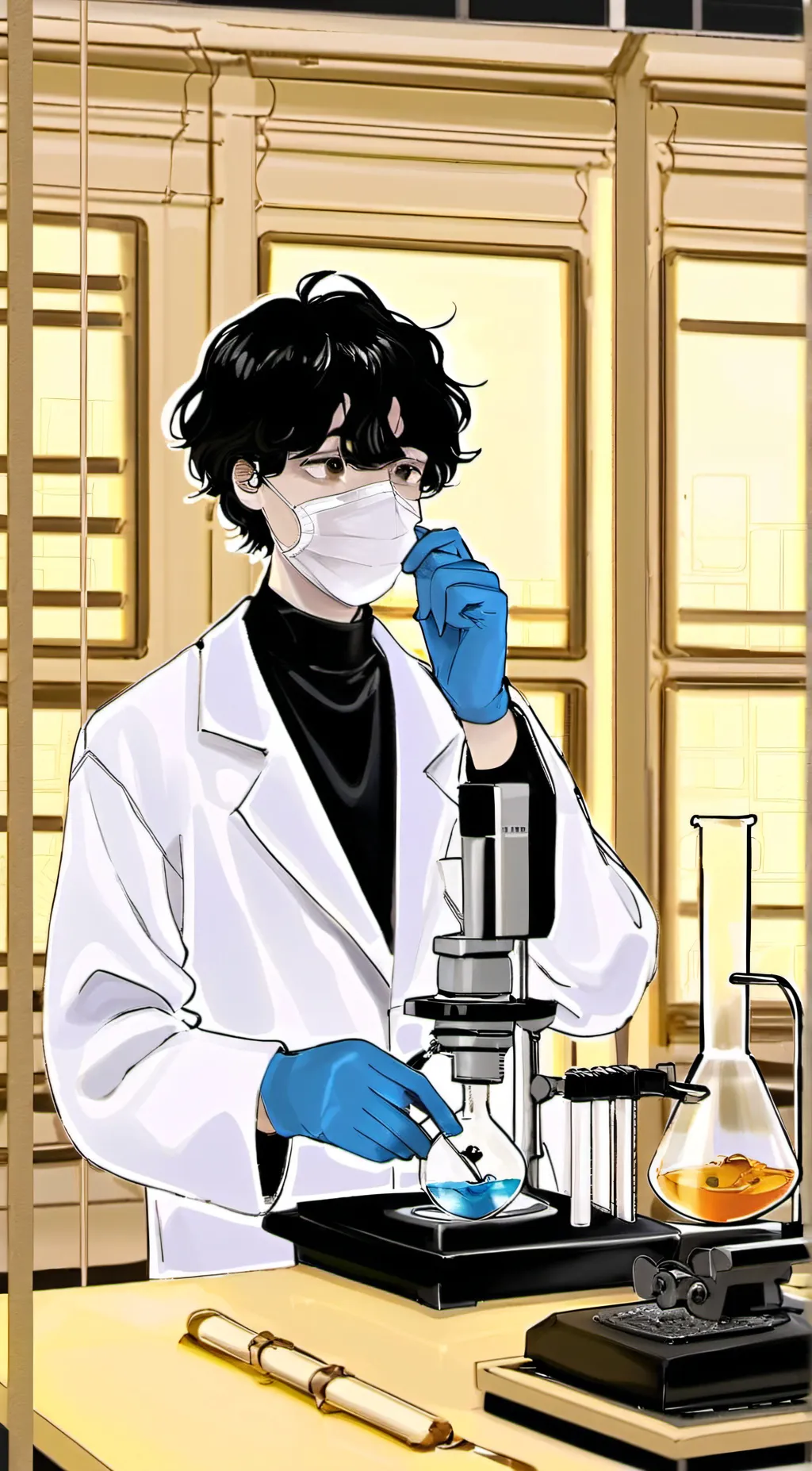 ai character: - { Vee } - background