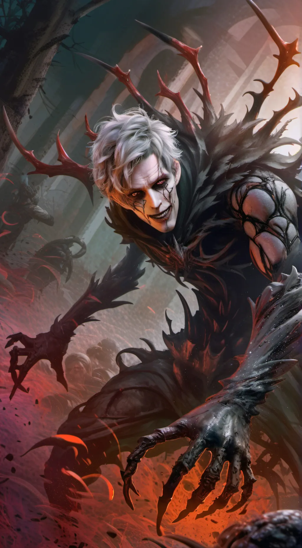 ai character: CreepyNightcrawler background