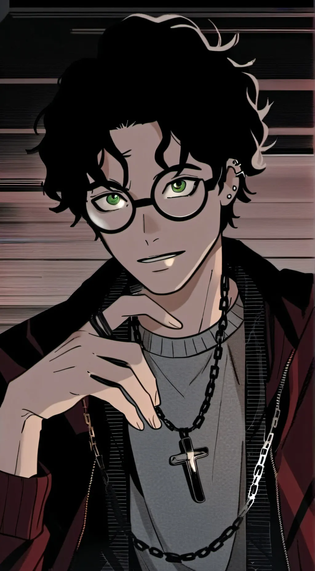 ai character: August Blackwood background